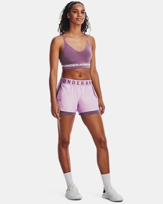 Shorts UA Play Up 2-in-1 para mujer, Purple, pdpMainDesktop image number 2